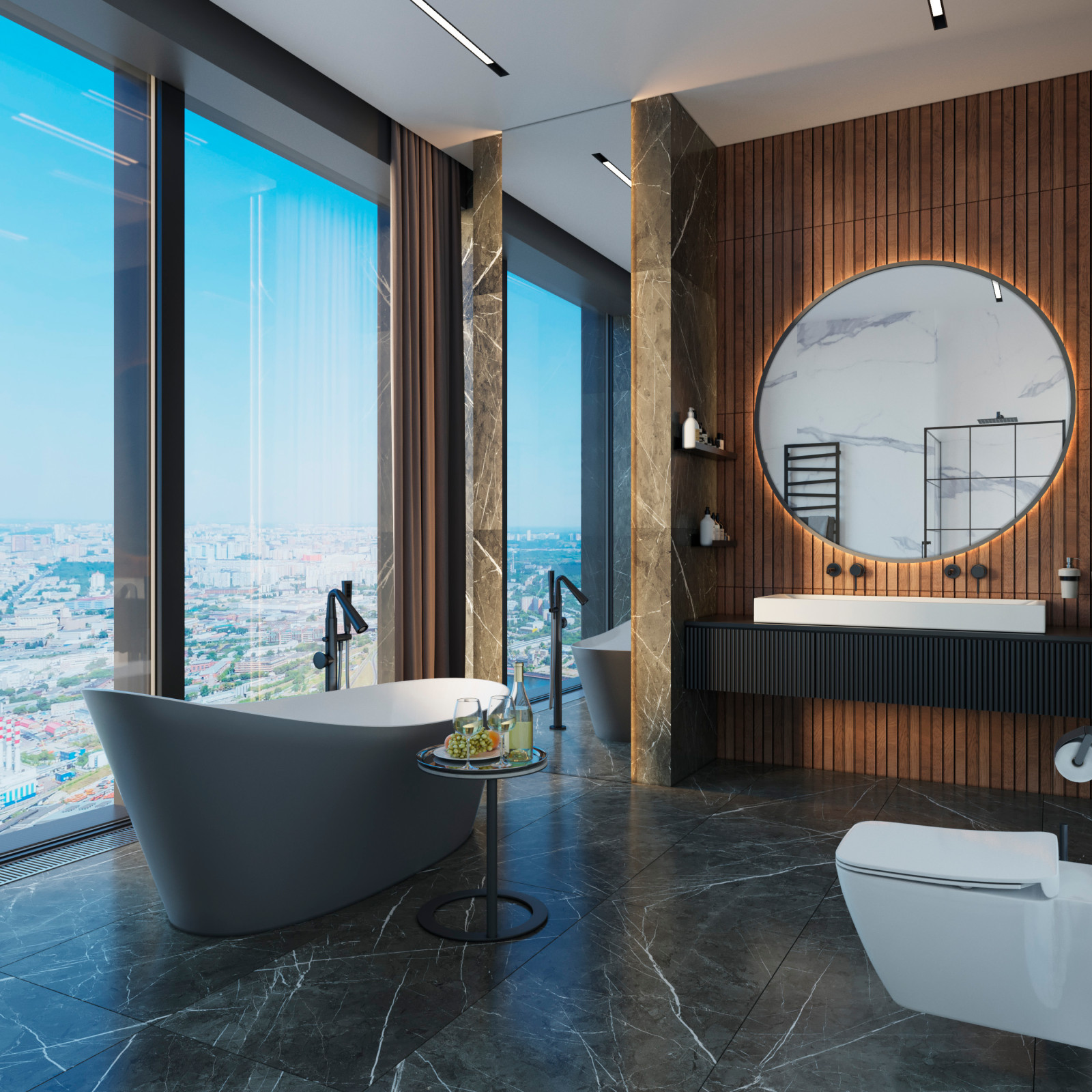 Дизайн квартиры в "Neva tower" Москва-Сити