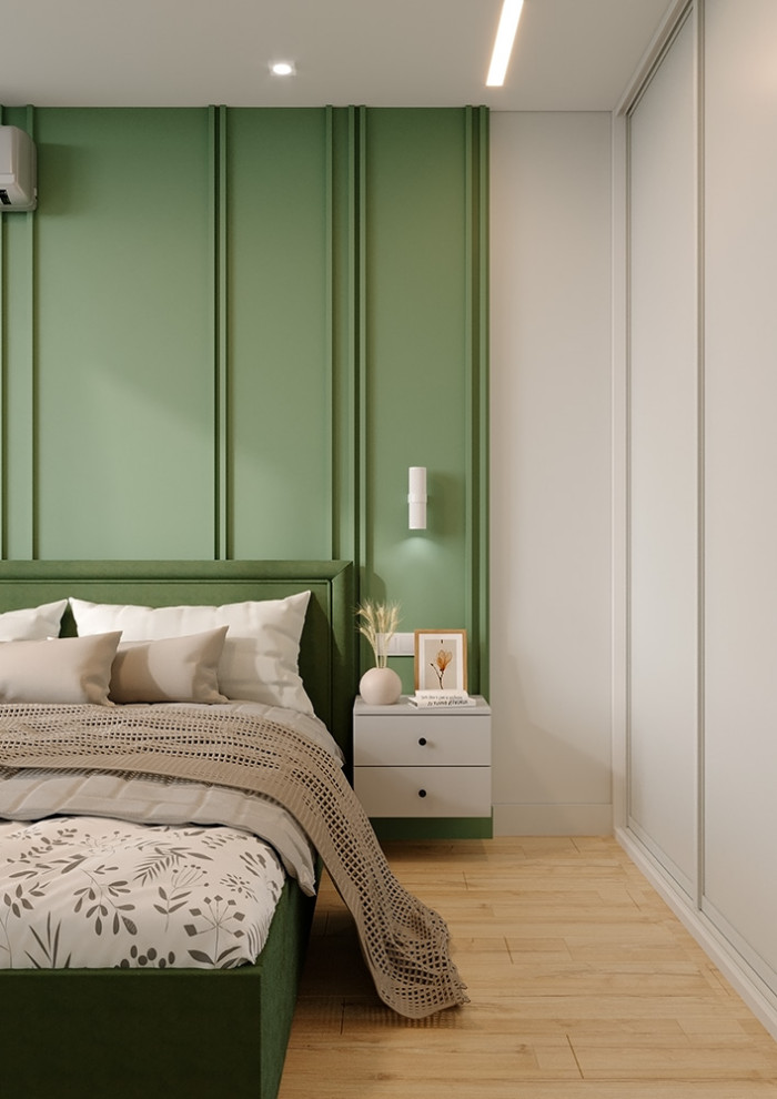 Евро однокомнатная квартира с яркими акцентами в ЖК Атмосфера