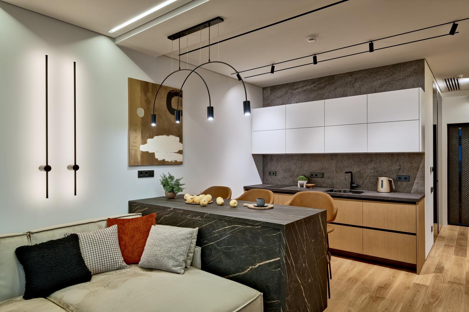 Фото. Роскошные ВИП апартаменты, Сан Сити, 55м, Теплый минимализм