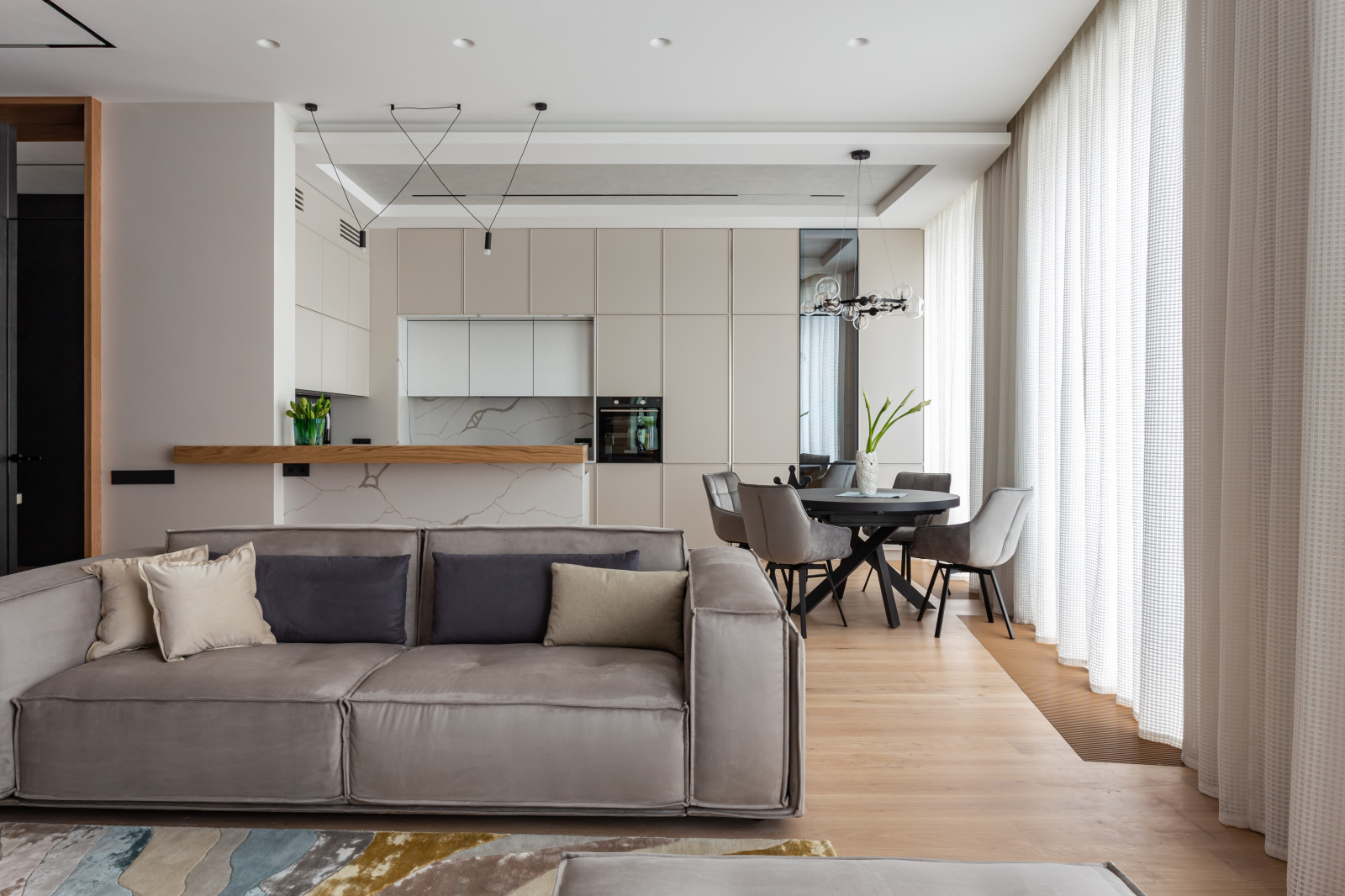 Современная квартира для дружной семьи