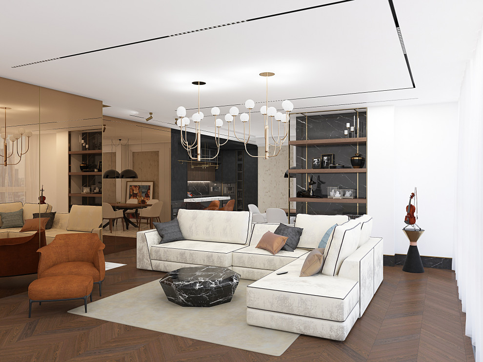 Обложка проекта: Интерьер четырехкомнатной квартиры 170 м.кв. ЖК "Династия "