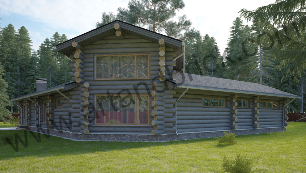 Проект деревянного дома из сухостойной сосны Kelo (г. Королев)