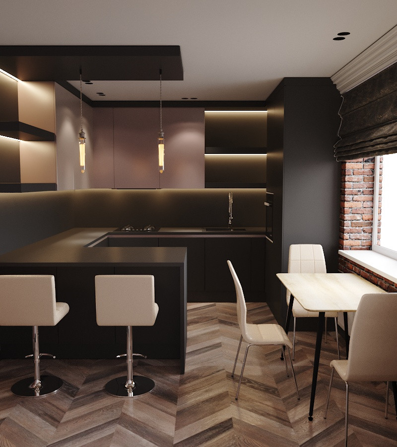 Обложка проекта: Кухня в стиле лофт для загородной жизни