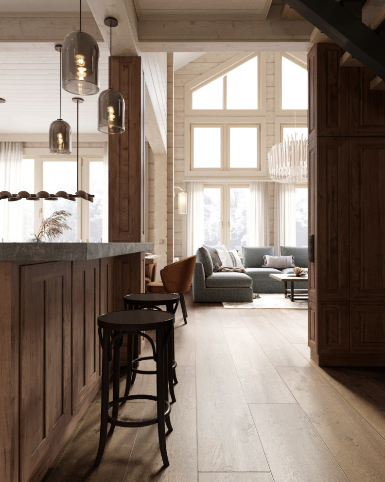 Обложка проекта: Загородный дом из бруса в поселке Смолячково