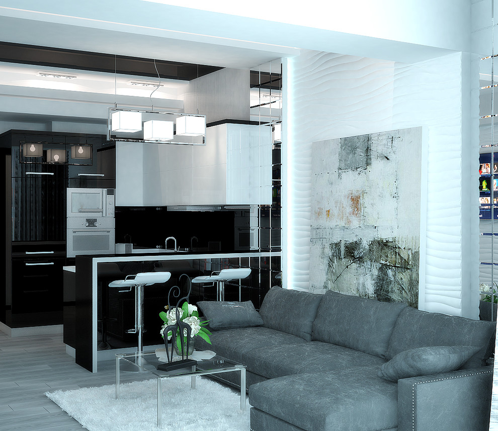 Contemporary apartment design in minimalistic style
