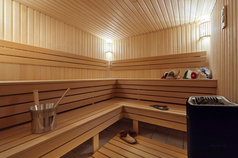 Обложка проекта: Сауна в цокольном этаже таунхауса.