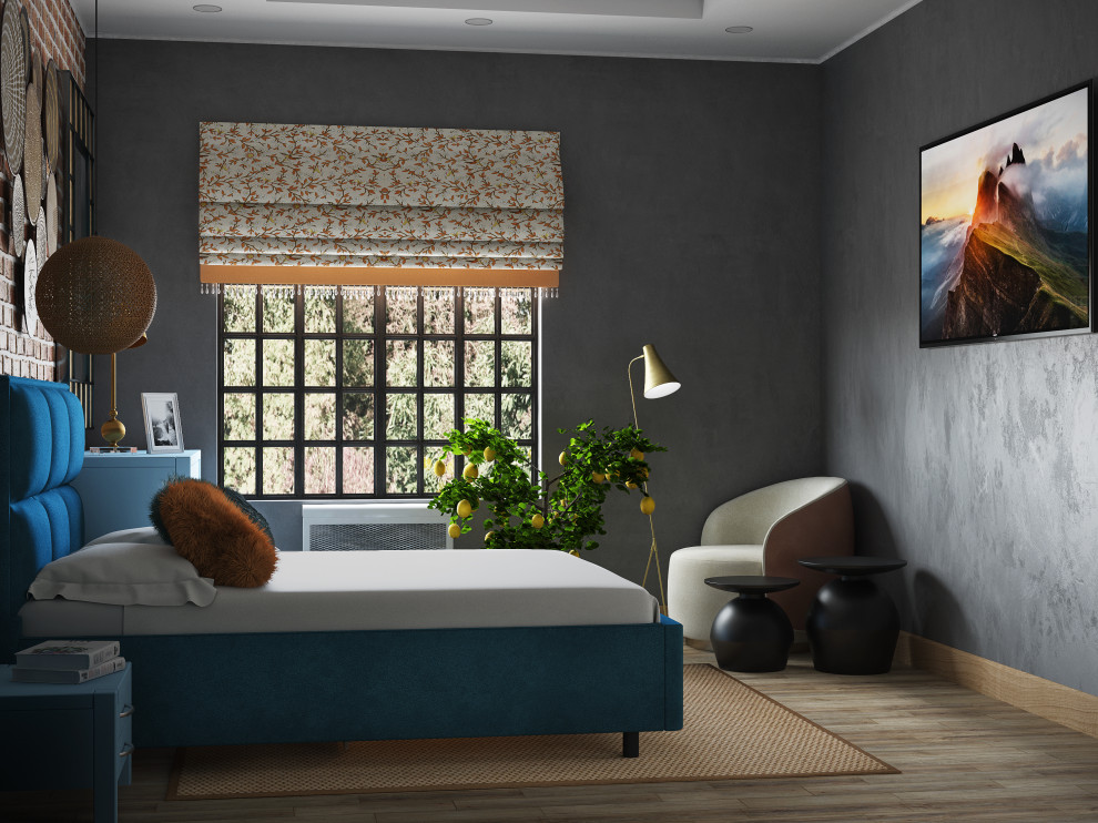 Спальня в загородном гостевом домике