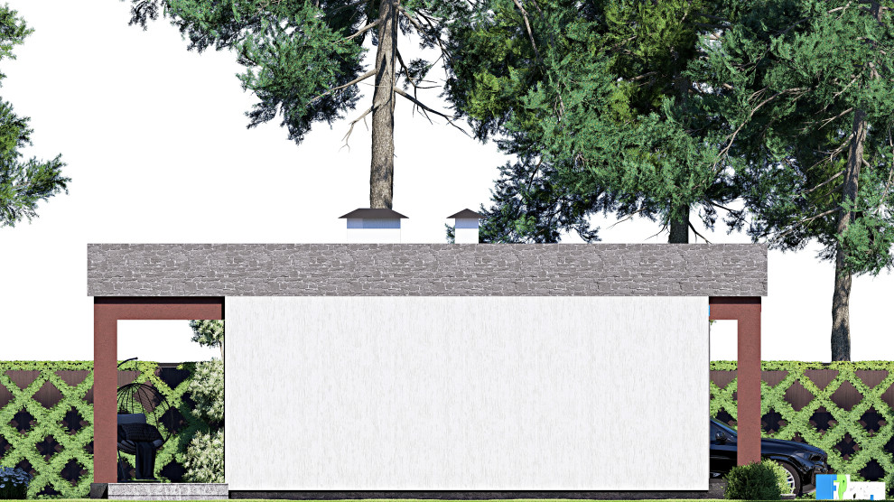 Проект одноэтажного дома 11х12м S104м2 F-17351