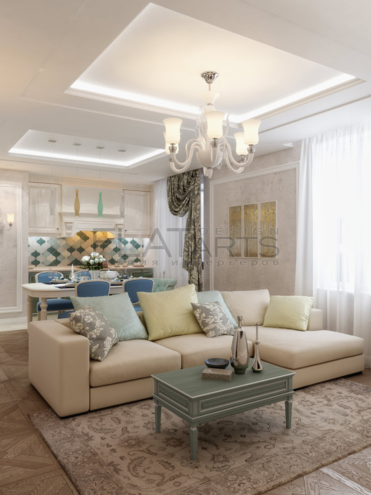 Дизайн 3-ной квартиры 90 кв.м. в стиле эклектика