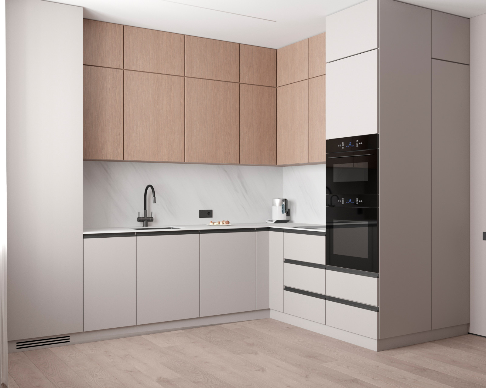 Стильная кухня в маленькой квартире