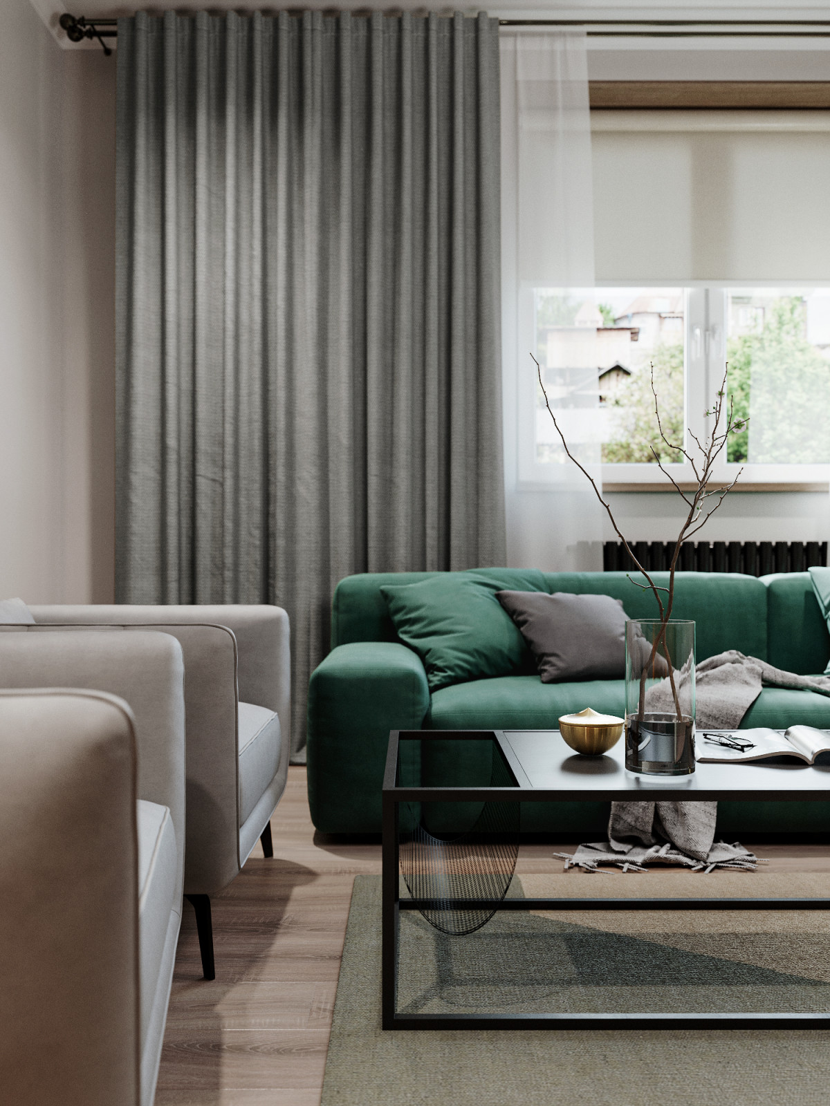 Визуализация гостиной