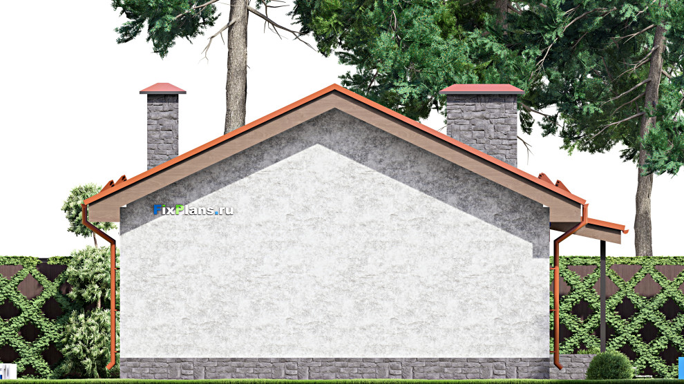 Проект одноэтажного дома 9х10м S59м2 F-14768