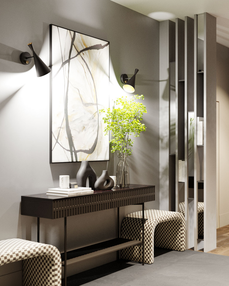 Лаконичный интерьер в элегантных оттенках серого и бежевого