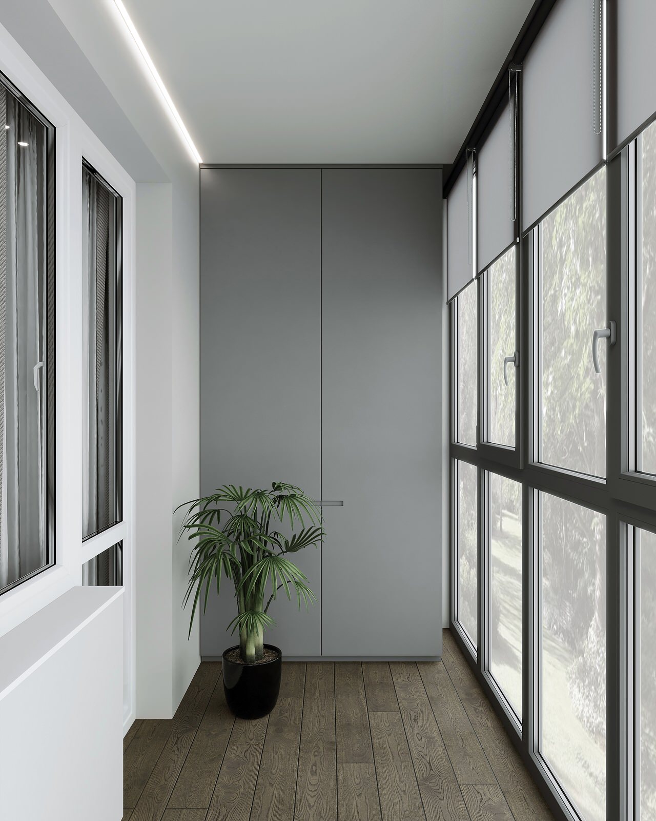 Дизайн интерьера квартиры с открытой террасой в жилом комплексе "Тармо"