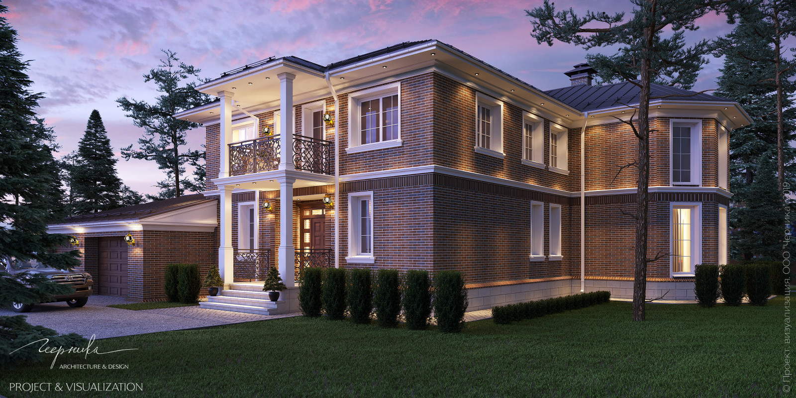 Обложка проекта: Архитектурный проект кирпичного дома