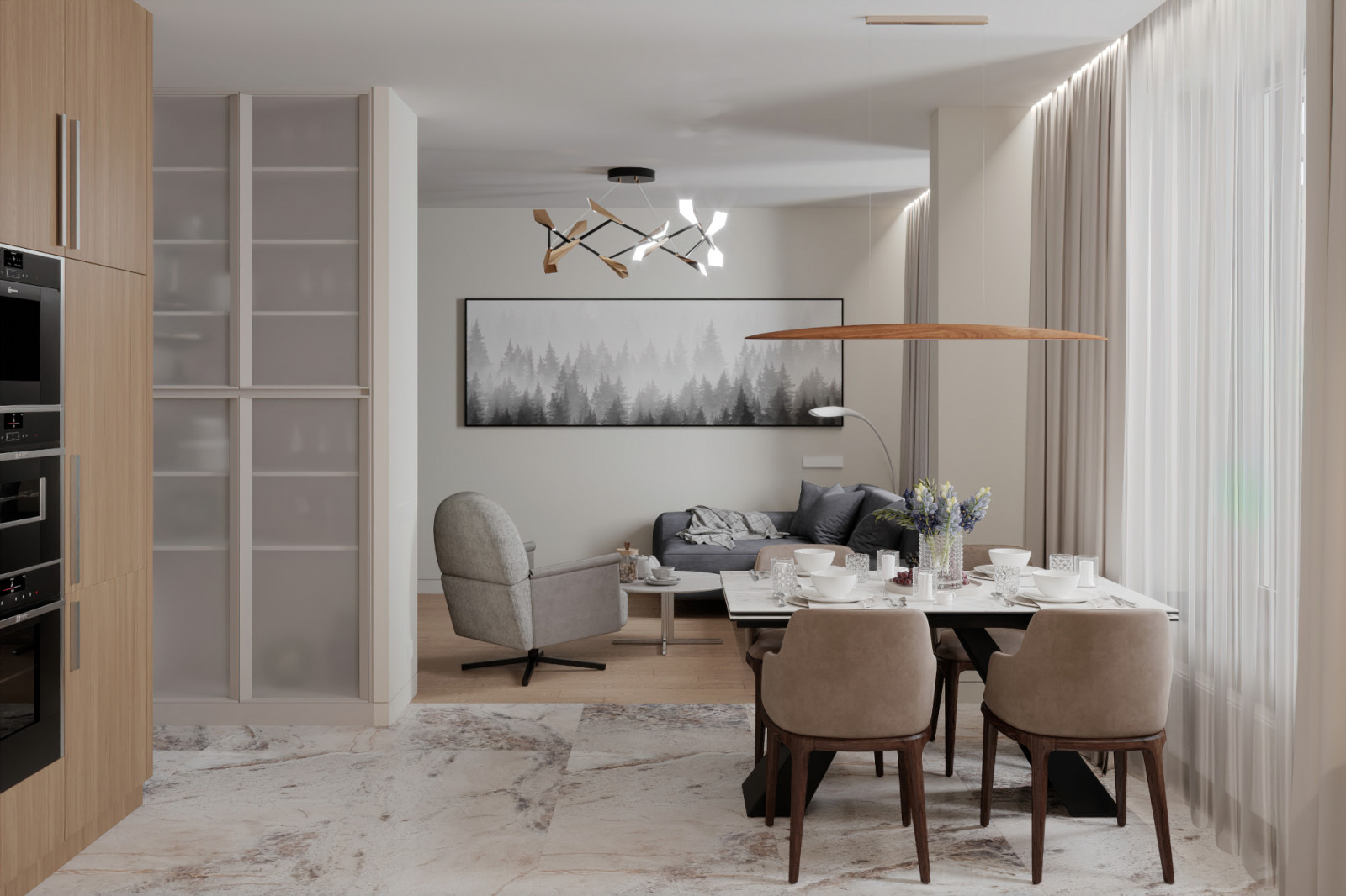 Обложка проекта: Квартира ЖК Береговой 122 кв.м.