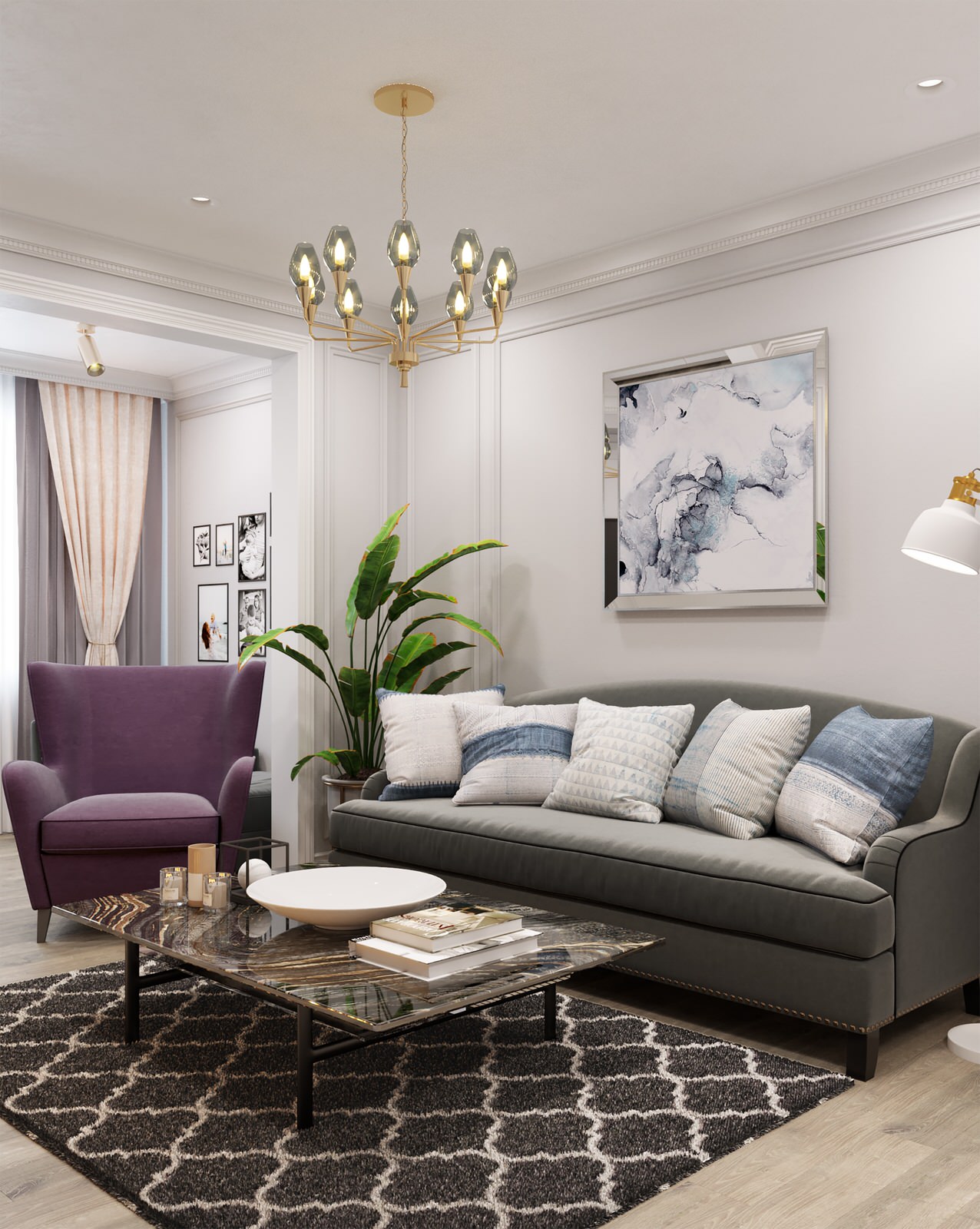 Дизайн проект квартиры в Москве в современном стиле