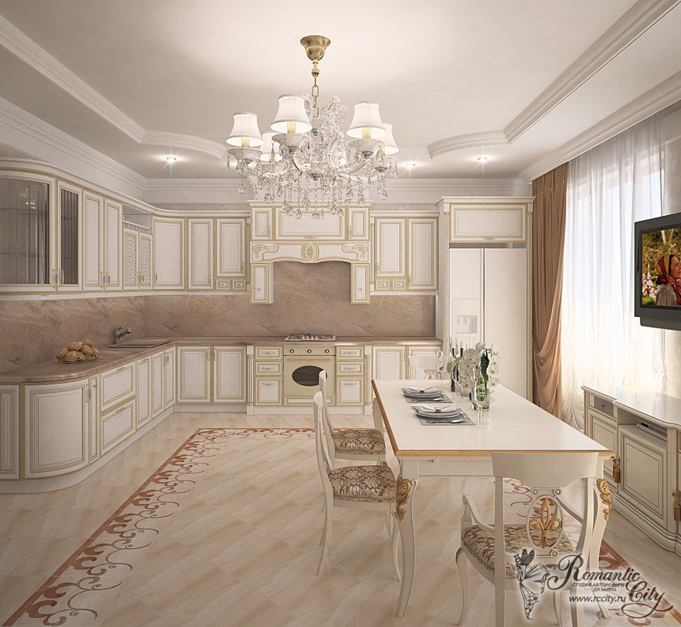 Дизайн дома в классическом стиле с нежной спальней