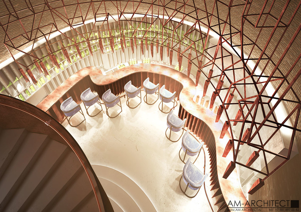 ДИЗАЙН - ПРОЕКТ    ИНТЕРЬЕРА    ДВУХУРОВНЕВОГО    ПРОСТРАНСТВА    РЕСТОРАНА.  20