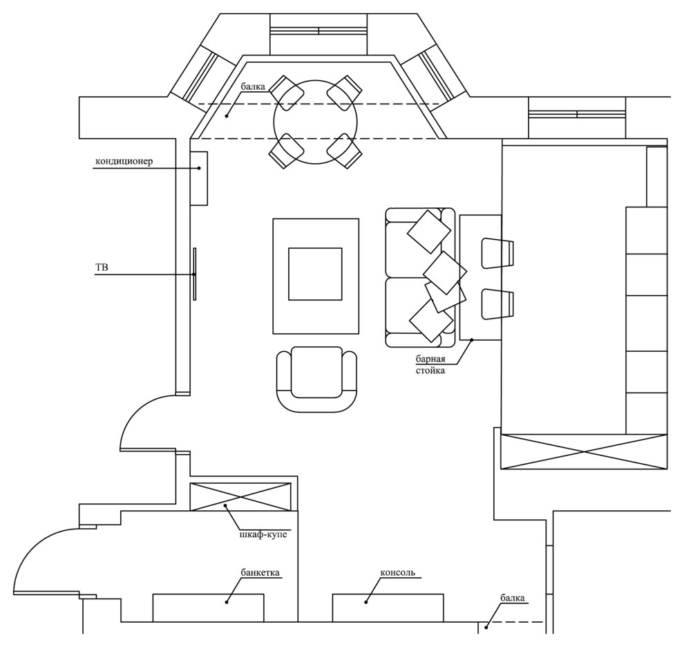 Кухня-гостиная 43 кв.м, г.Абакан