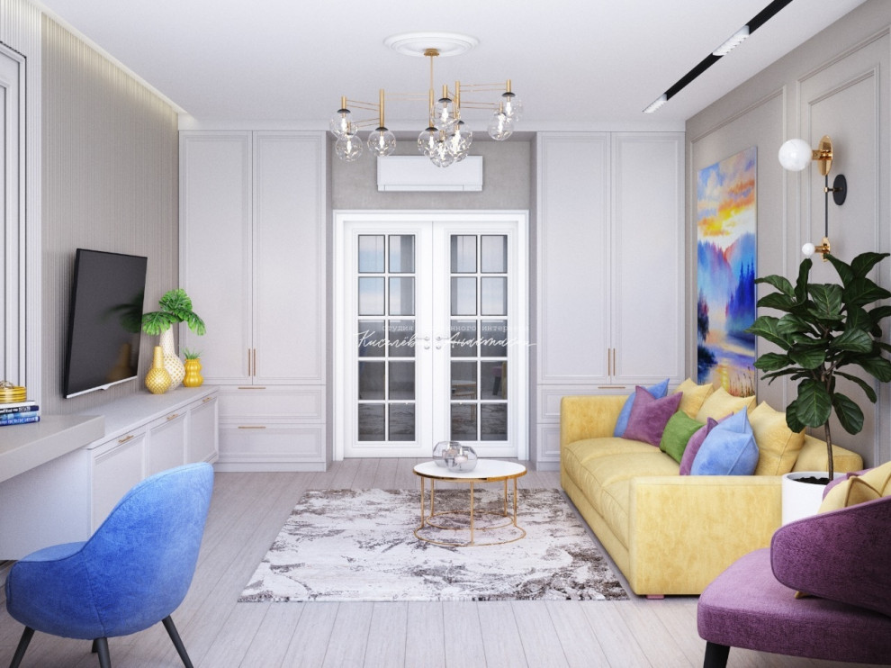 Современная квартира в Москве для молодой девушки