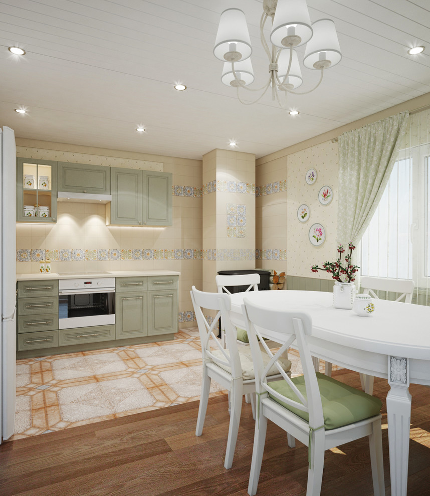 Кухня в стиле прованс в дачном доме