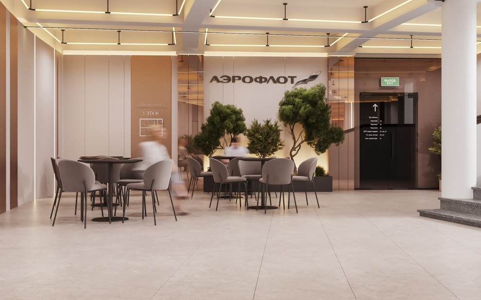 Медицинский центр "Аэрофлот". Зона кофе-поинта