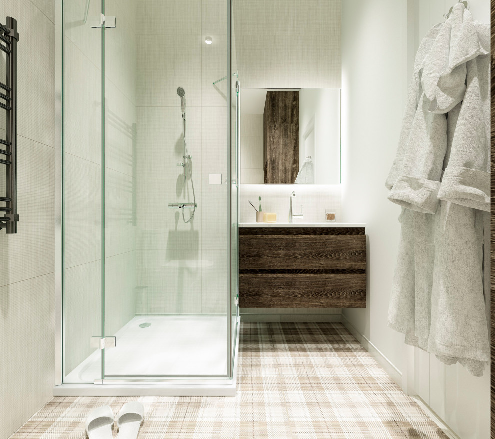 современные ванные душевые