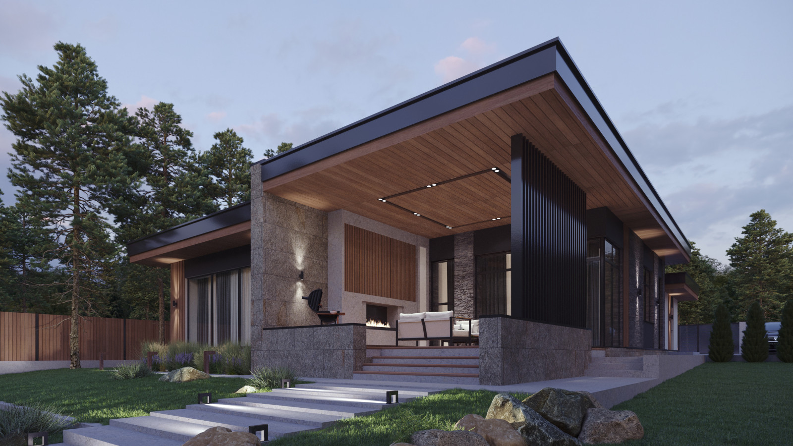 Проект дома для загородного отдыха в горах, Челябинская область