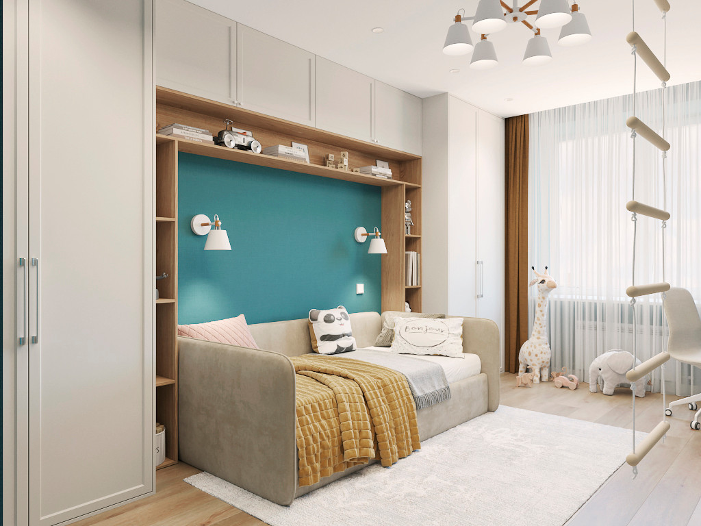 Проект детской комнаты для мальчика 15 м.кв