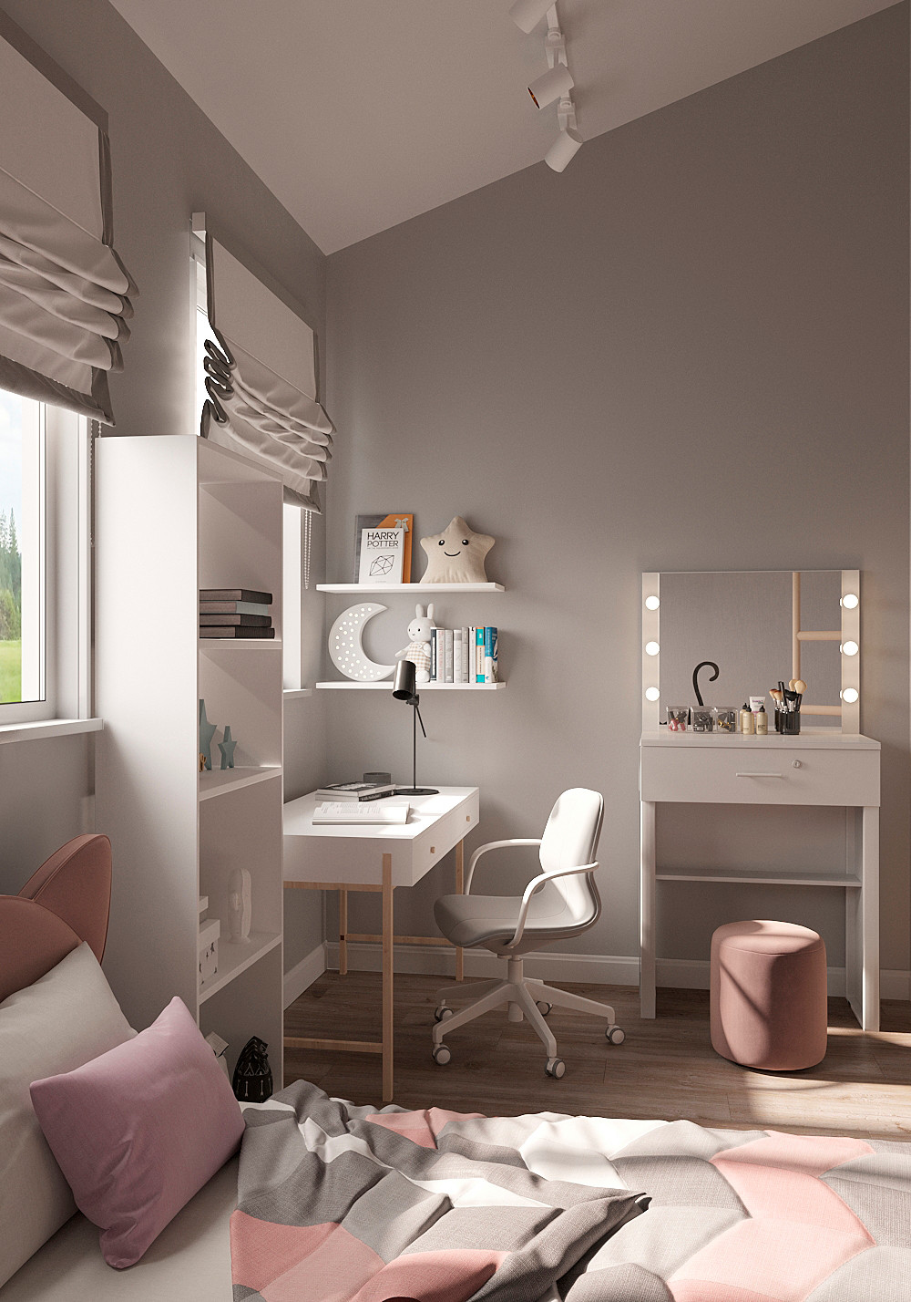 Обложка проекта: Детская для девочки  в частном доме