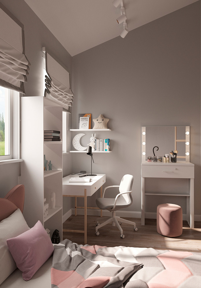 Обложка проекта: Детская для девочки  в частном доме