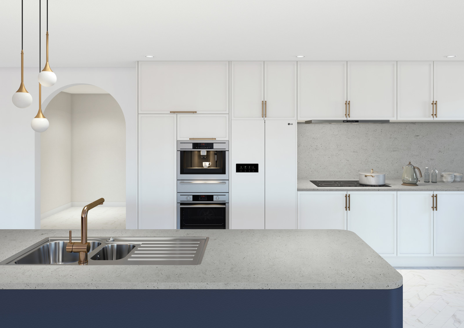 Обложка проекта: Кухонные столешницы из акрилового камня HI-MACS