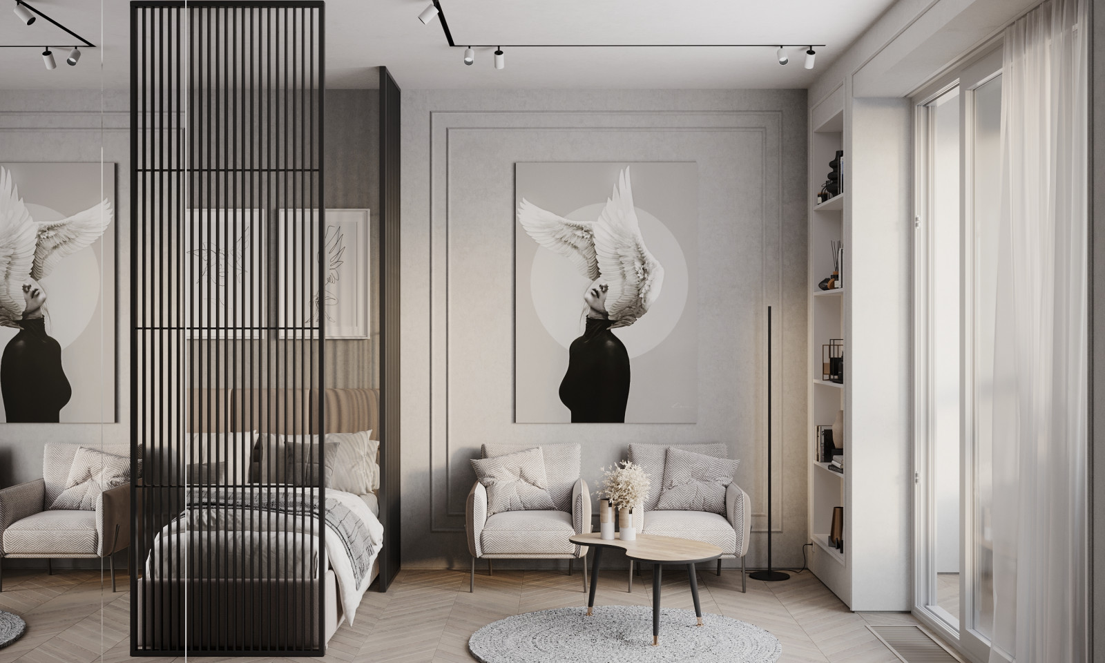 Дизайн интерьера квартиры в современном стиле в ЖК Сити Парк 1