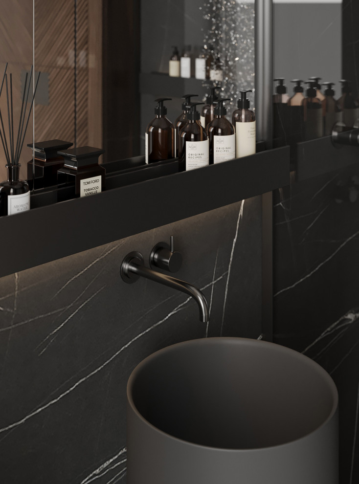 Темный минимализм в коттедже