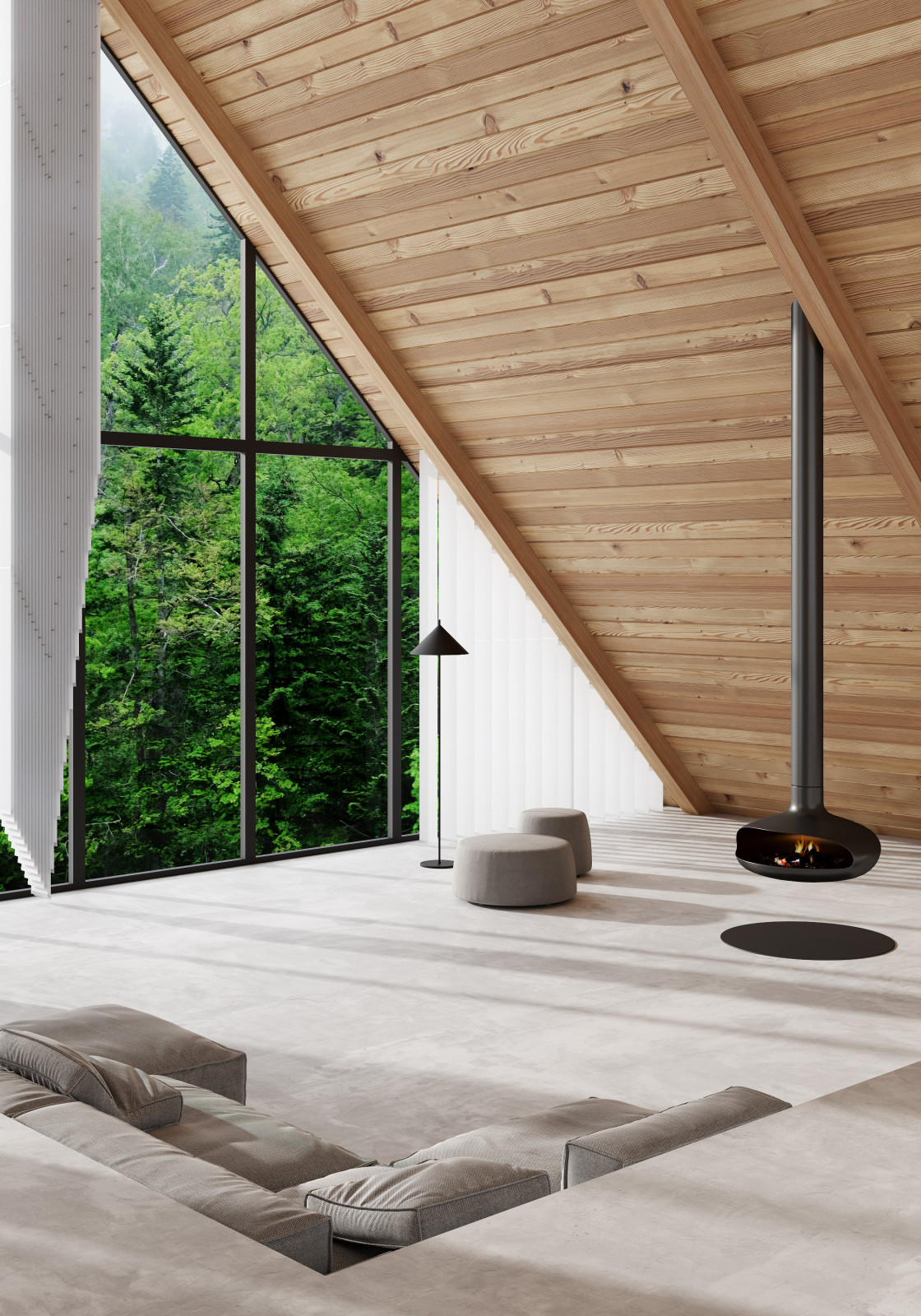 Дом с нестандартными окнами