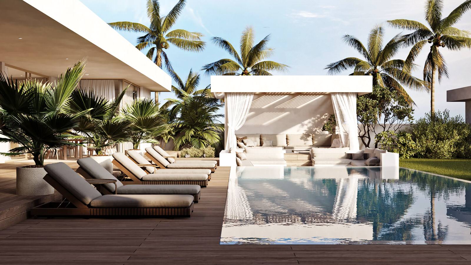 Natural minimalism with touches of oriental motifs in the villa in Senegal