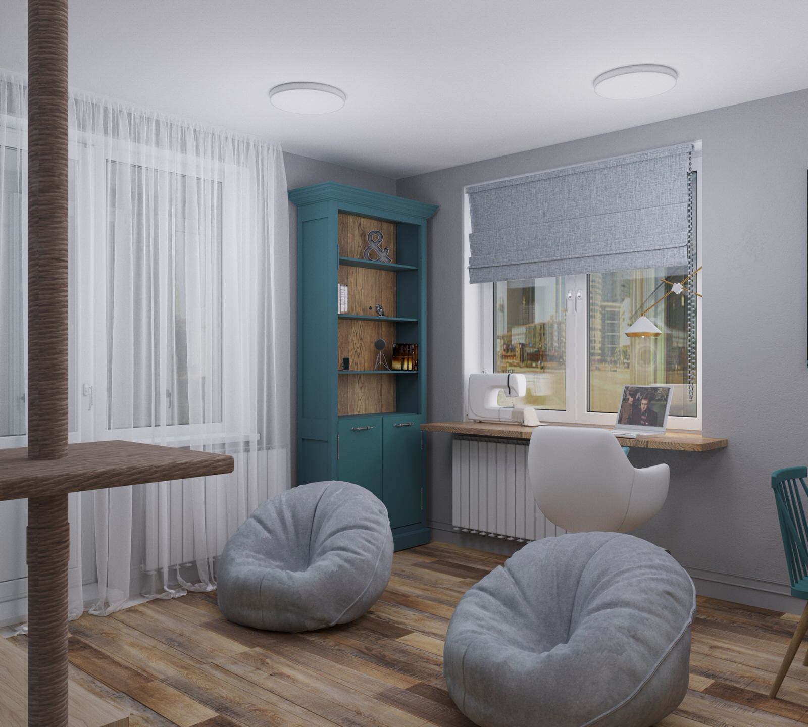 Квартира в стиле эклектики с элементами лофт