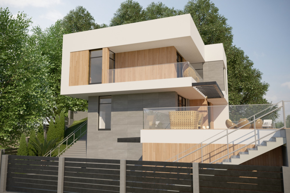 Дом на рельефе