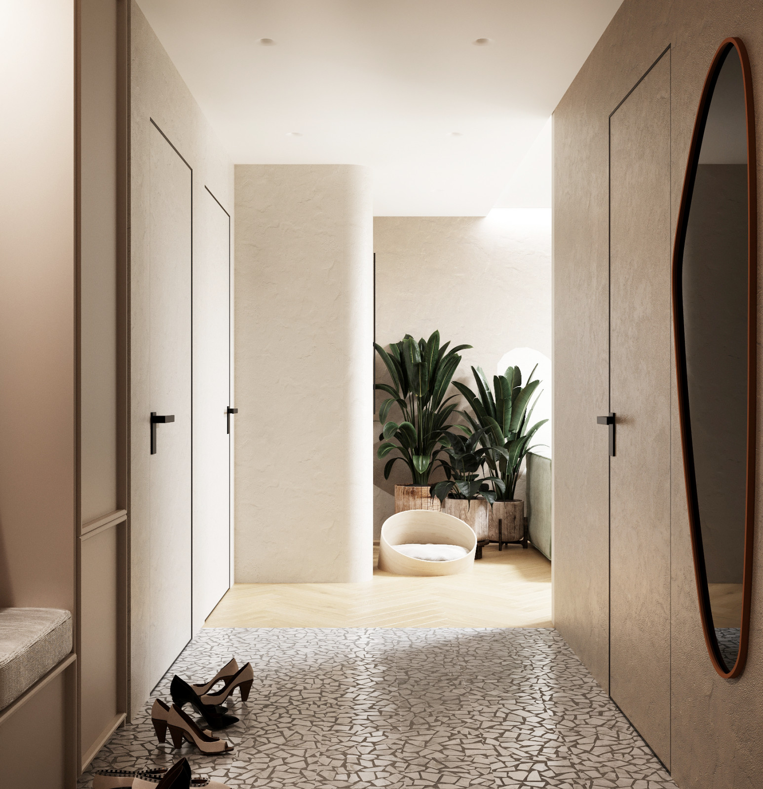 ВИЗУАЛИЗАЦИЯ ИНТЕРЬЕРА В ТЕПЛЫХ ТОНАХ