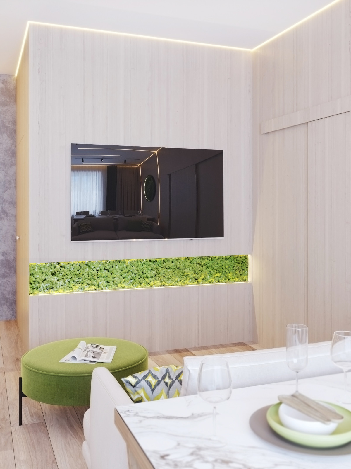 Квартира 90 м.кв. Фьюжн скандинавского и эко стилей