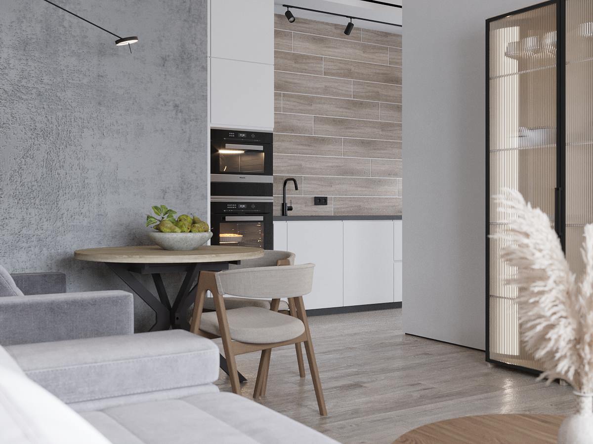 Трёхкомнатная квартира в монохромных тонах