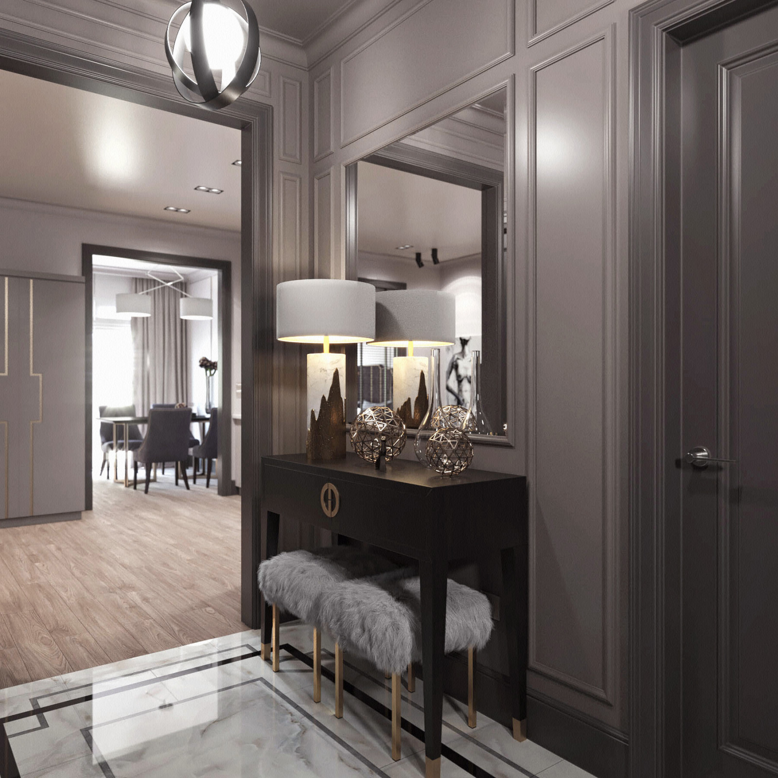 Дизайн интерьера квартиры с межкомнатным окном