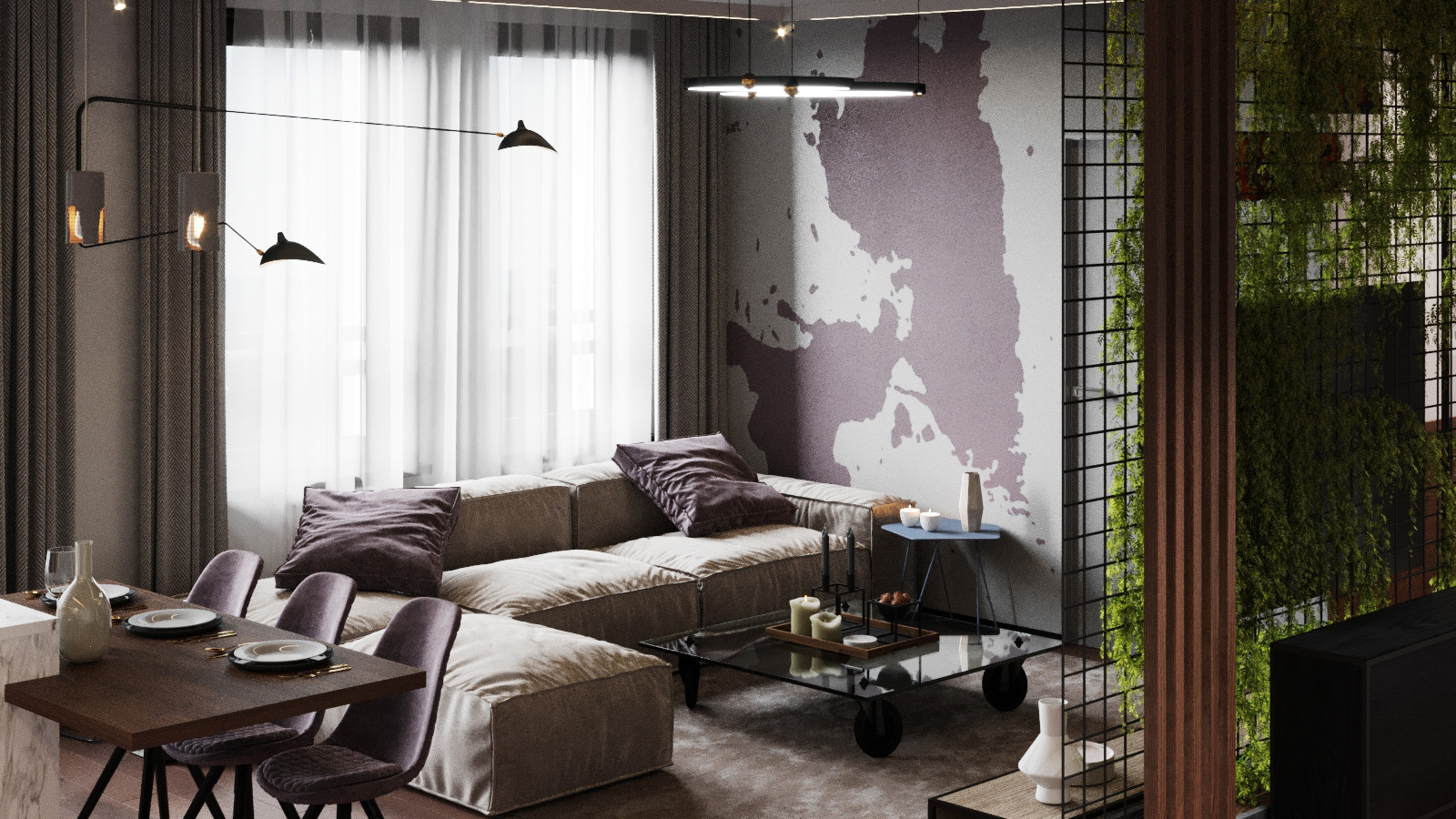 Ремонт в ЖК THE MID, 83 m2
