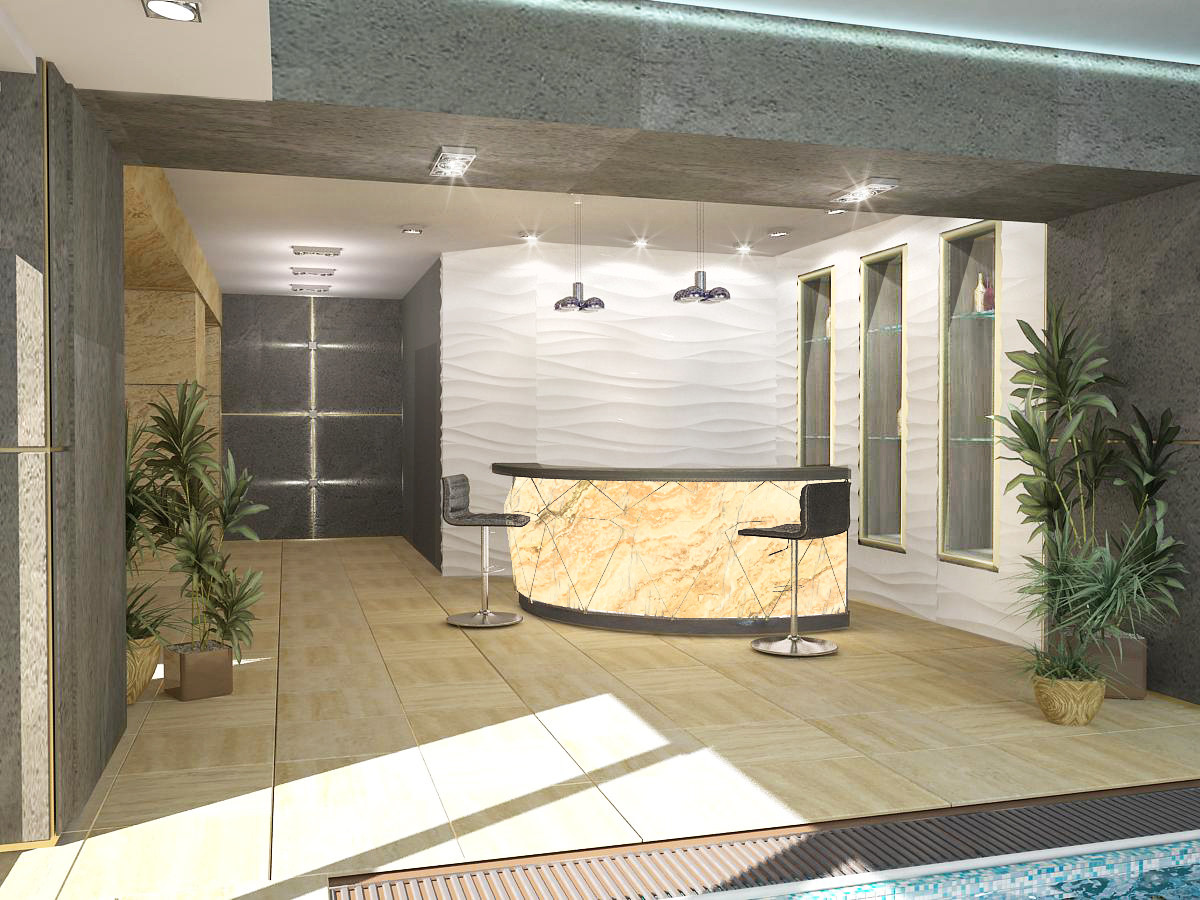 Интерьеры бассейнов в жилых домах