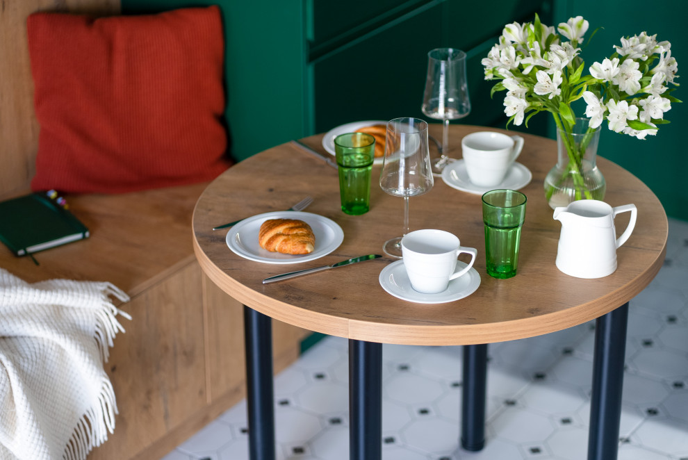 Как из однушки 45 кв.м сделать двушку с гардеробом и акцентной изумрудной кухней