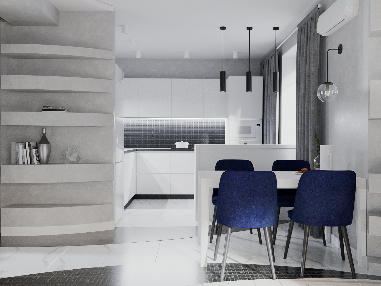 Редизайн кухни гостиной