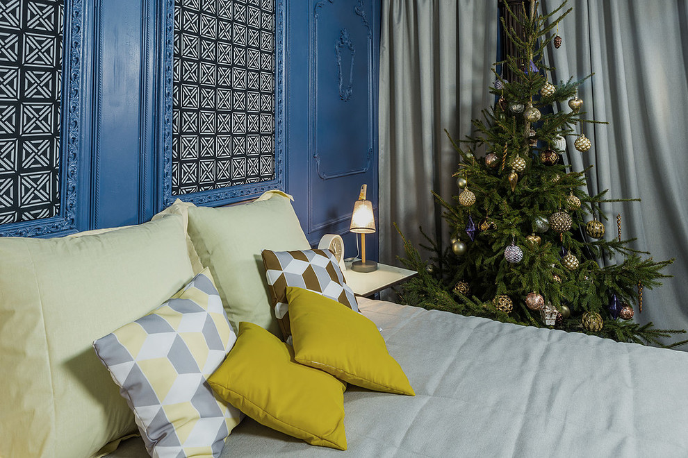 Спальня в синих тонах