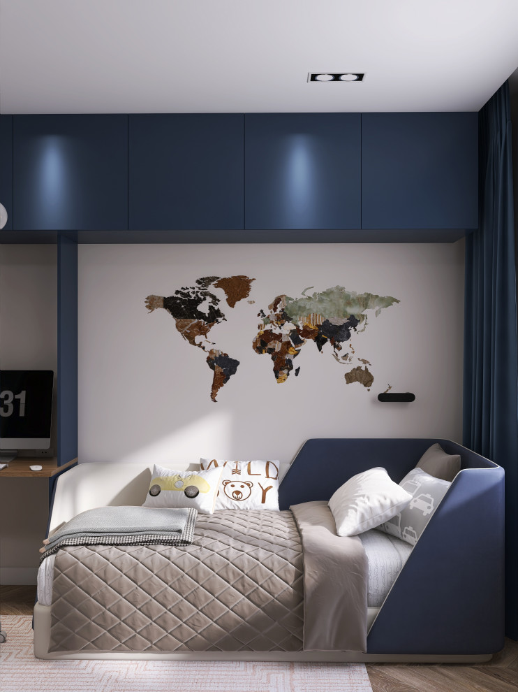 Проект детской комнаты для мальчиков-школьников