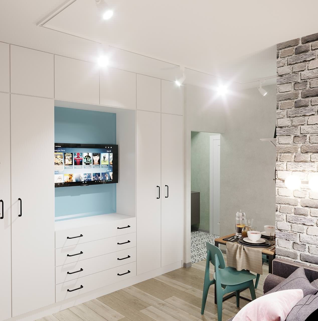 Проект квартиры площадью 32 кв.м.